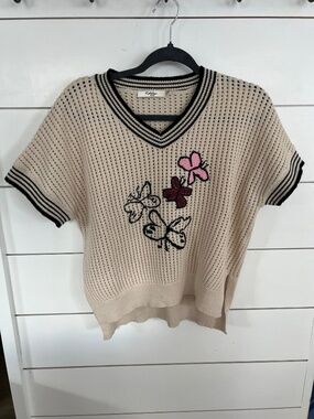 Katelyn Crewneck Butterfly Knit Sweater